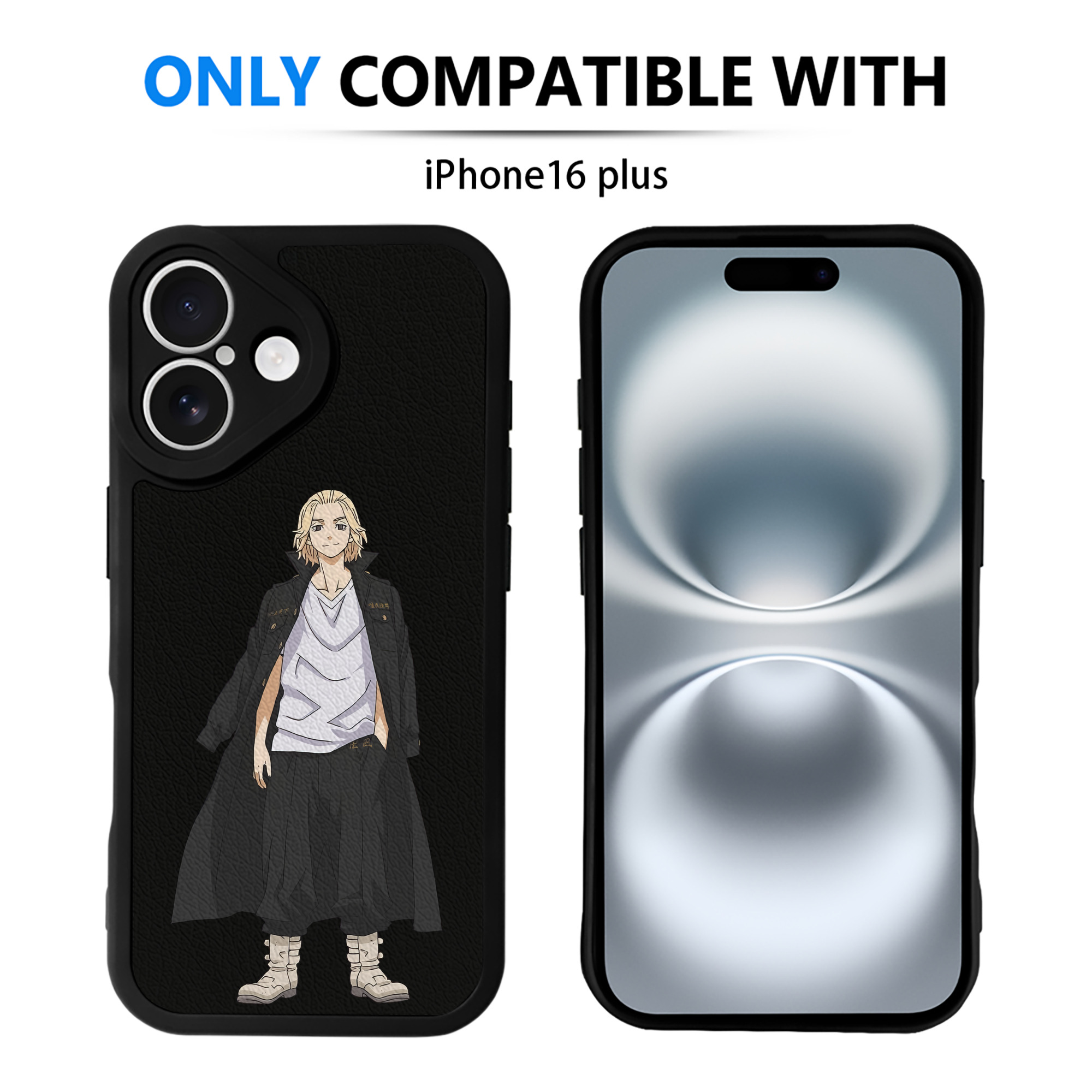 （画像用） 東京リベンジャーズ Tokyo Revengers 【iPhone 16シリーズ対応】シリコンスマホケース（レザー調） 材質：シリコン